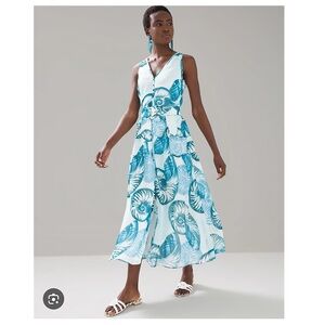 NWT! WHBM sleeveless button down midi dress